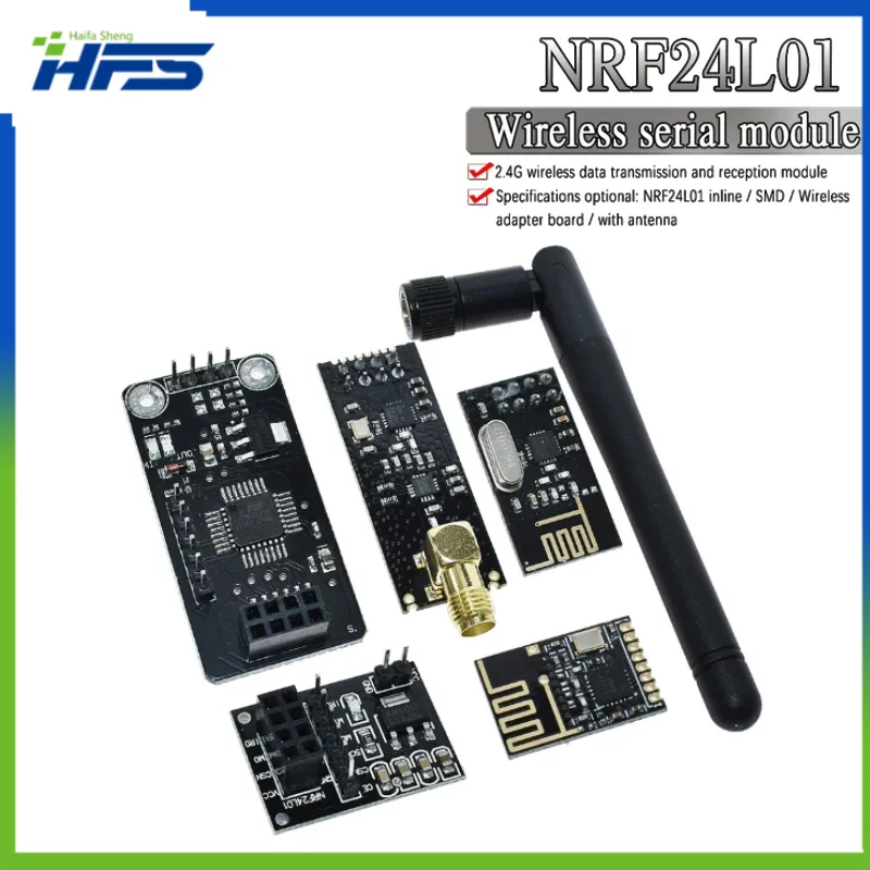 

NRF24L01+ 2.4G 2.4GHz Wireless Data Transmission Module NRF24L01 Upgraded Version NRF24L01+PA+LNA 1000 Meters for Arduino