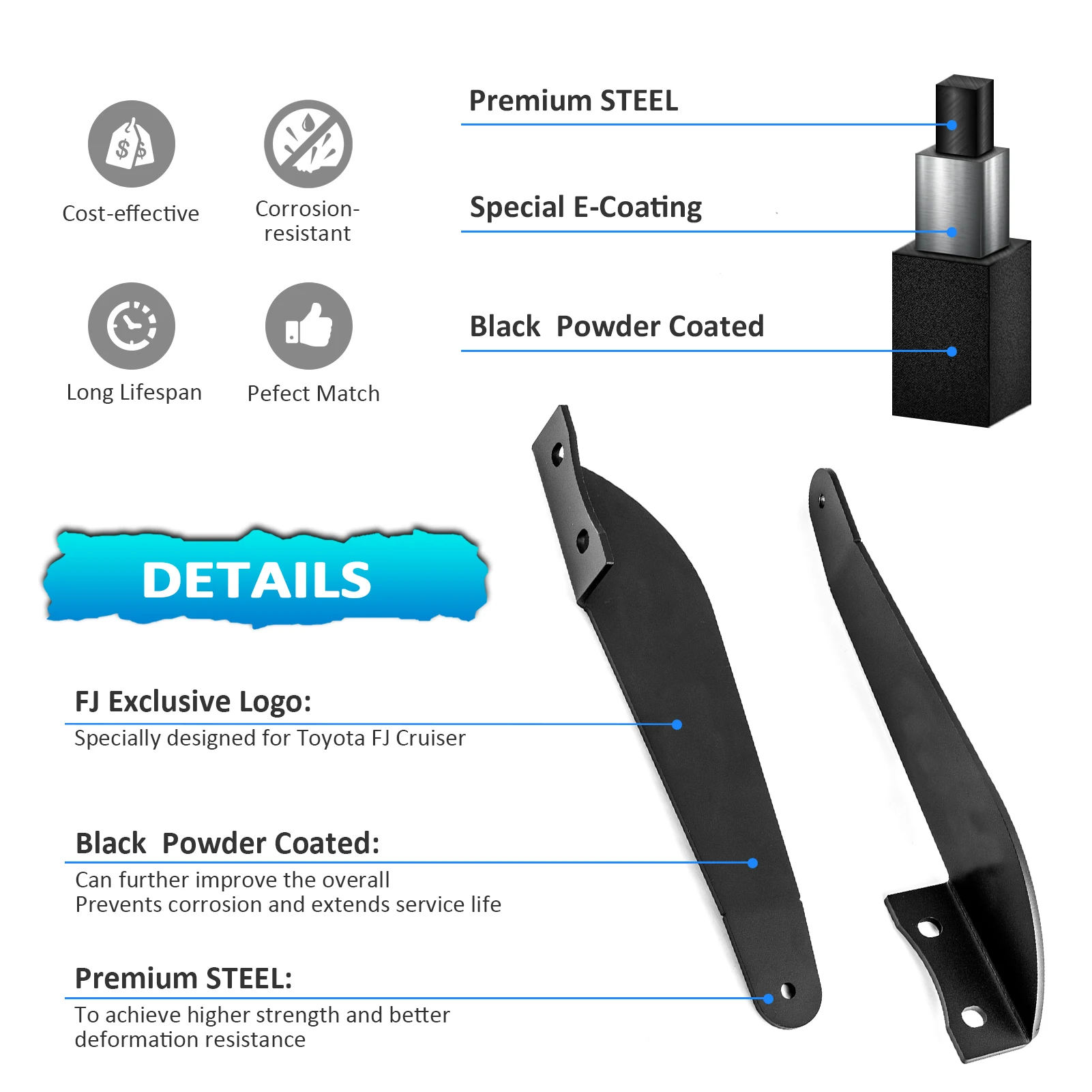 Для 2007-2014 Toyota FJ Cruiser Автомобильный верхний лобовое стекло светодиодный