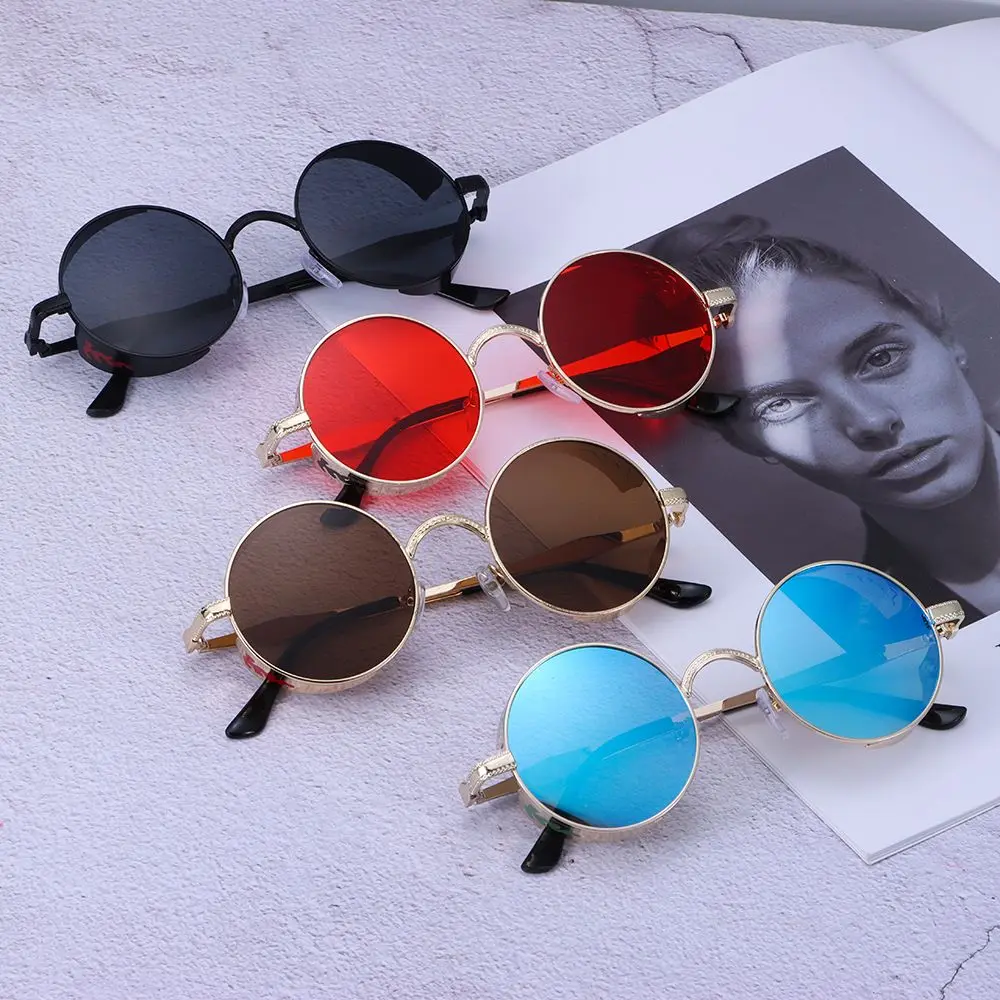

Women Men UV400 Protection Metal Frame Round Retro Sunglasses Sun Glasses Eyewear Steampunk