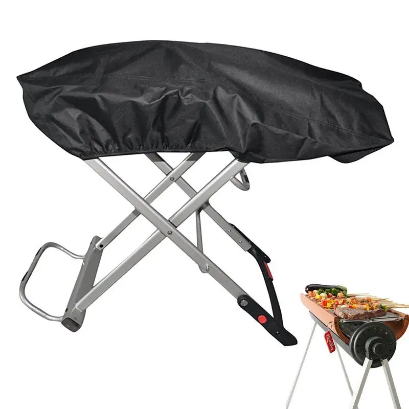 

Grill Cover Portable Anti-Tear Protective Outdoor Shield With Double-wrapped Edges Waterproof Zipper Bag BBQ Accessories