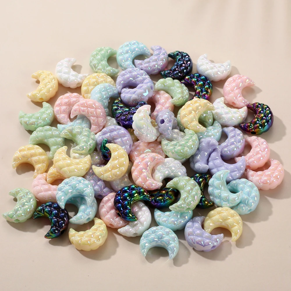 20 шт. разноцветные бусины в форме Луны