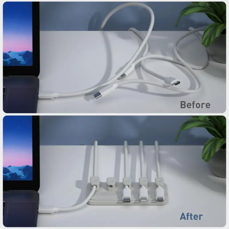 

Cord Management Clip Silicone Wire Organizer Usb Cable Winder Cable Organizer For Usb Earphone Network Cable Smart Cable Holder