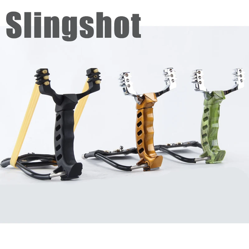 

Slingshot Catapult Hunting Outdoor Full Metal Wristband Can Shoot Fish Great Power High Slingshot Outdoor Hunting