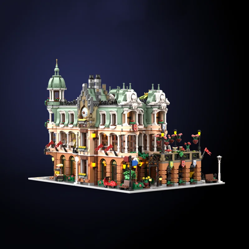 4552 шт. Детский конструктор MOC Сад дворец ресторан дом улица