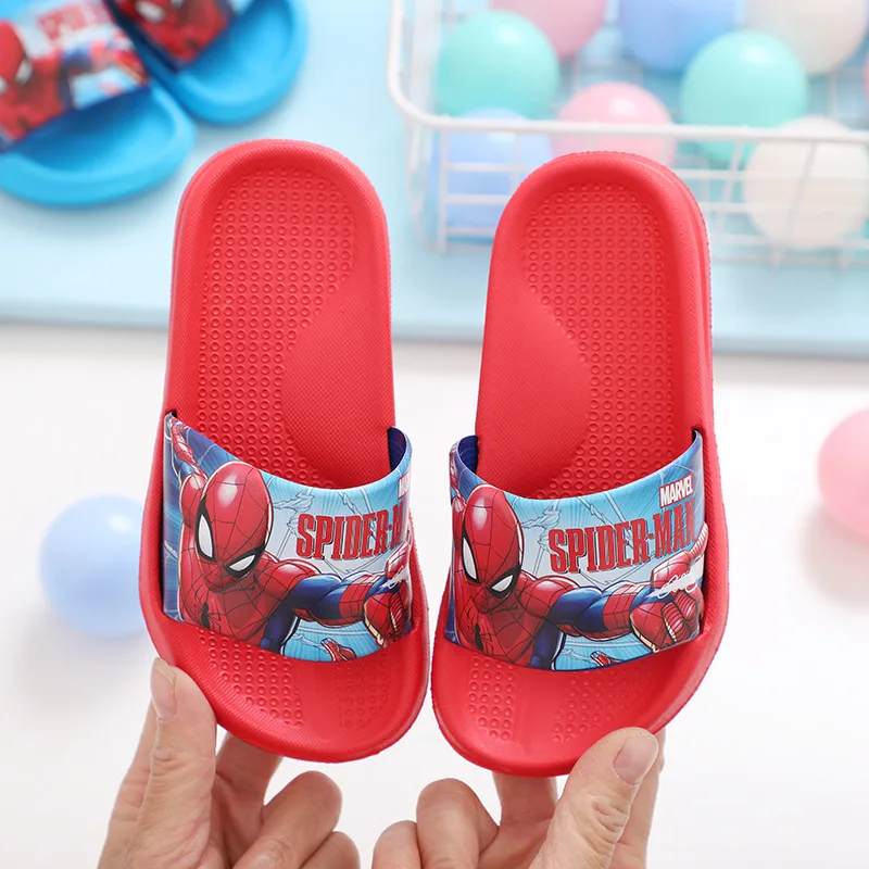 

Детские тапочки Disney, летние тапочки для мальчиков с мультяшным рисунком, домашние Тапочки для ванной, обувь с мягкой подошвой