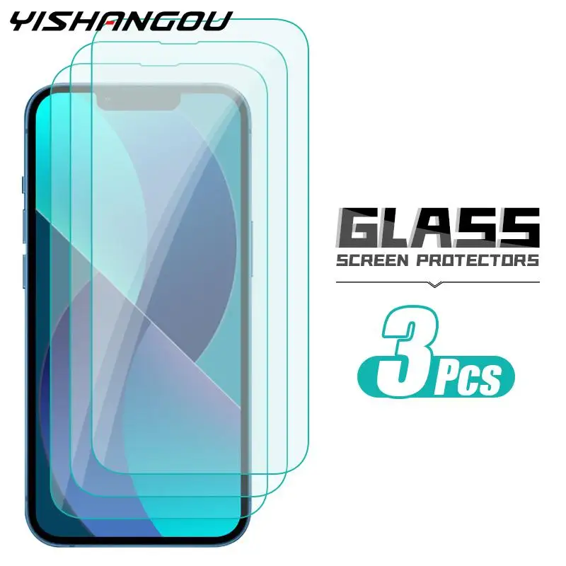 

Защитная пленка из закаленного стекла для iPhone 13/12/11 Pro Max/XS/XR/7/8 Plus/SE 2020/6/6S Plus, 3 шт.