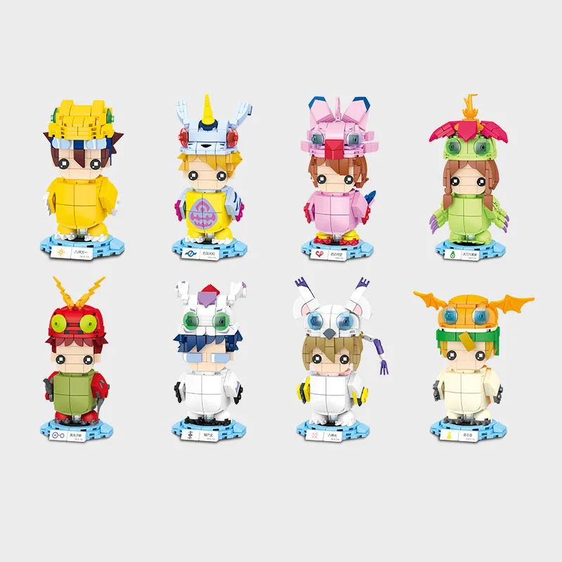 

DIY строительный блок Moc, цифровой Детский конструктор Agumon Yagami Taichi Brickheadz, игрушки для детей, подарок на день рождения