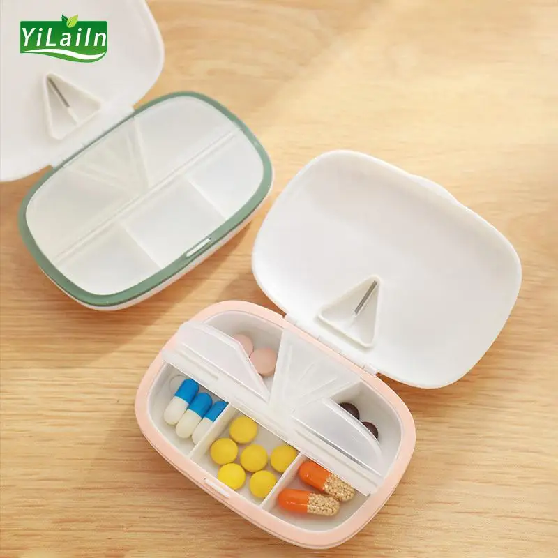 

YiLaiIn Pill Case,Portable Medicine Box Sealed With Moisture-Proof Belt, Medicine Cutter, Sub Packaging Pill Box, Mini Portable