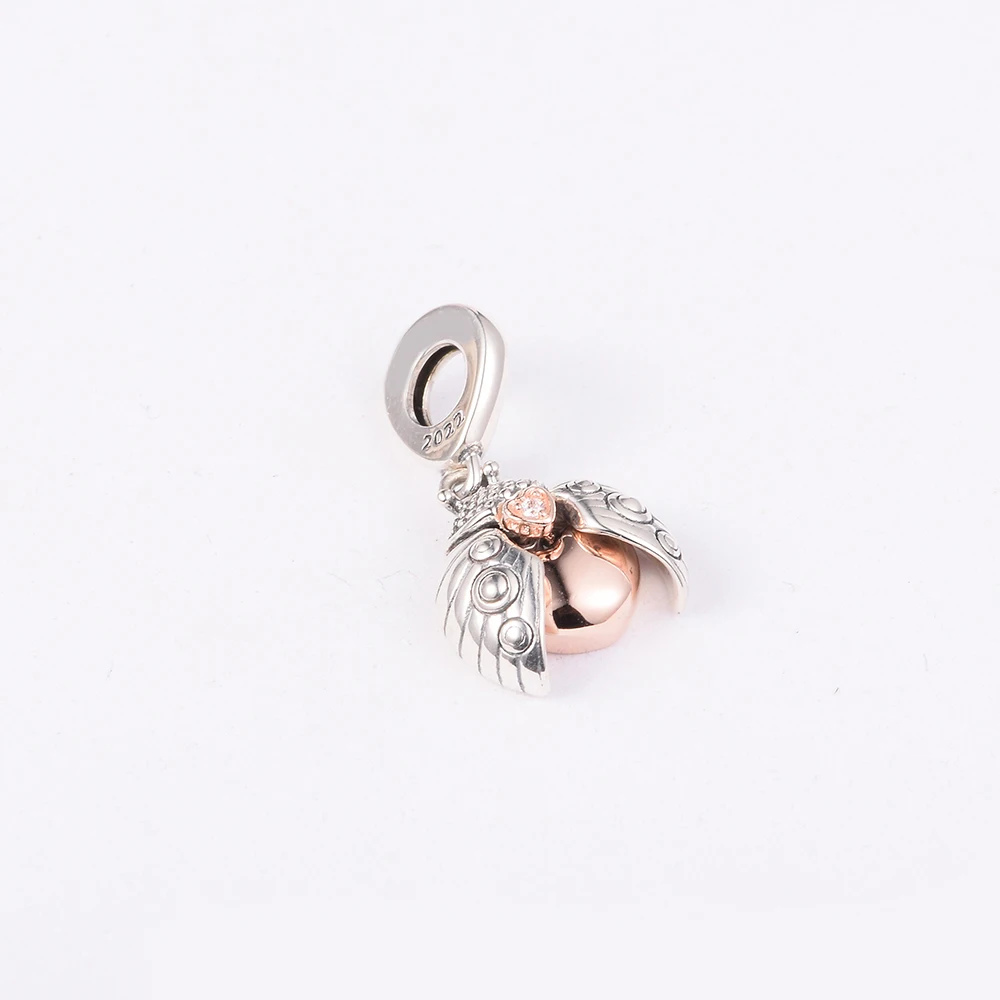 

Valentine's Day S925 Sterling Jewelry Charm Logo Dangle Chain Bracelets 2022 Trend Girl Friends 100% Real Silver Pendant Beads