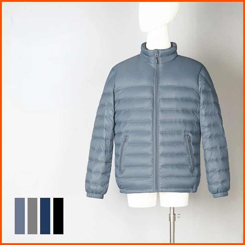 Down Jacket New Men Stand Collar Lightweight Short Autumn and Winter Thin Coat Multi Size Mens Down Jacket