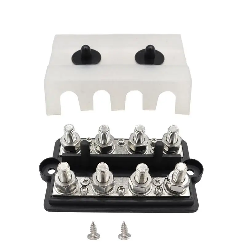 Силовой распределительный блок | M10M8 двухрядный никелированный латунный силовой распределительный блок | Шина аккумулятора а 48 В Junct