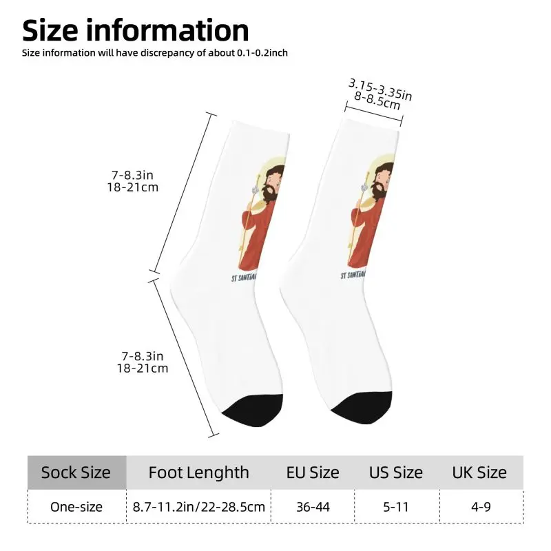 Забавные мужские носки под заказ San Santiago Apstol дышащие теплые унисекс с 3D-принтом