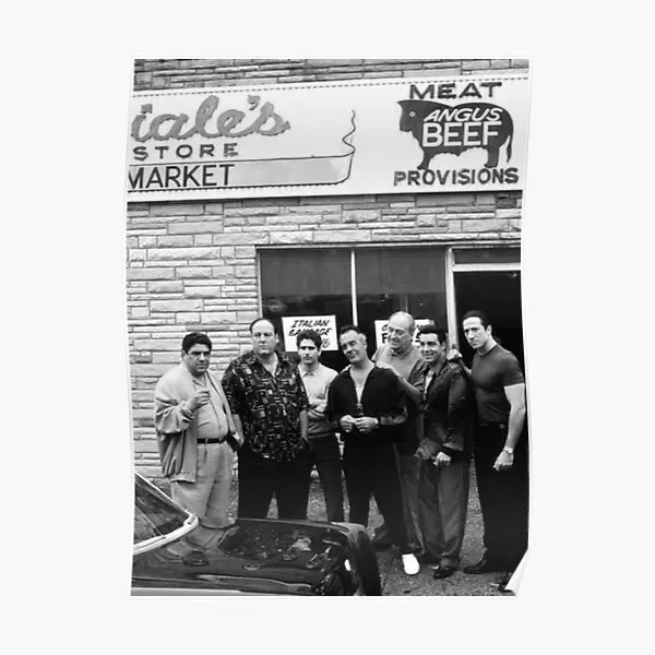 

Семейный черно-белый плакат сопранос, украшение для комнаты, винтажный декор, печать, художественная настенная роспись, Забавный современный дом, без рамки