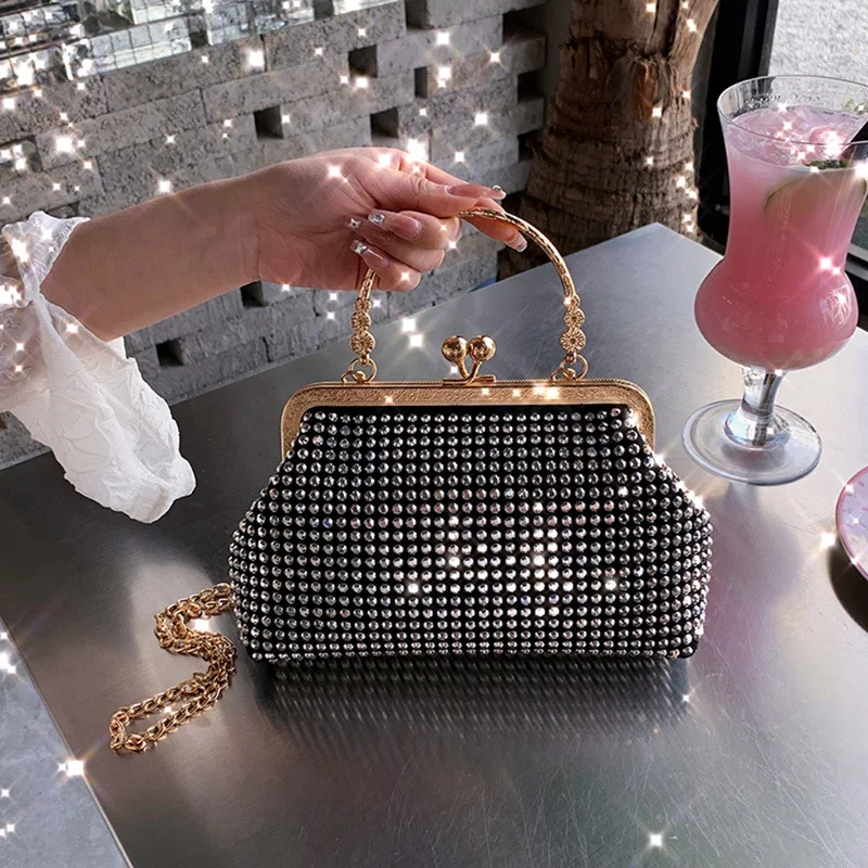 

Женская сумка с бриллиантами, вечерняя маленькая сумка-клатч с кольцом на палец, женская свадебная сумка, вечерняя сумка-клатч