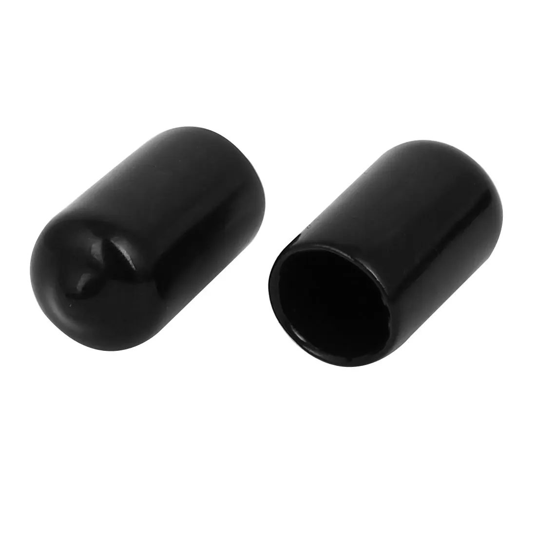 

100pcs 10-15mm Inner Dia Rubber Hose End Cap Screw Thread Protector Cover Insulated End Cap Push-fit Caps for Pipe Round Black