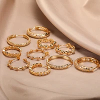 new luxury zircon geometric round earrings for women fashion statement big hoop earring party accessories wedding jewelry gifts