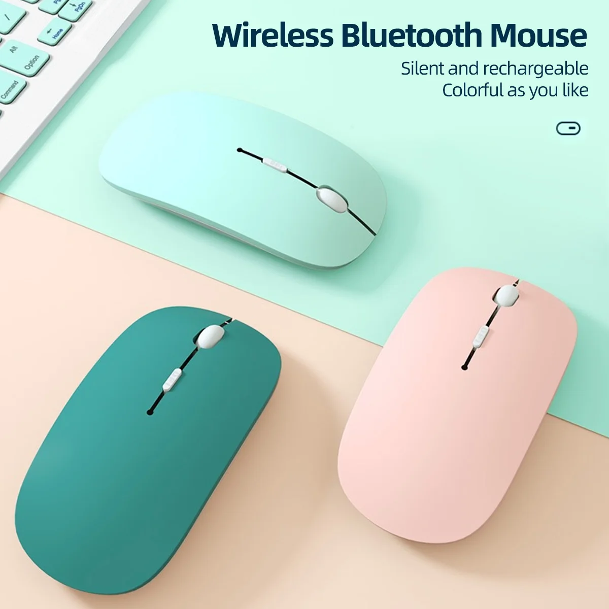 

Newest Bluetooth Mouse Wireless Mute மவுஸ் For Laptop Computer PC Mini Ultra-Thin Single-Mode Battery Silent சுட்ட Mice Wireless