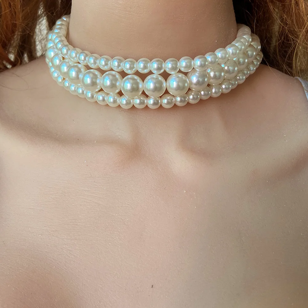 

CIOIO Pearl Multi-layer Necklace Fashion Personality Necklace Design Light Luxury Bohemian Jewelry Accessories