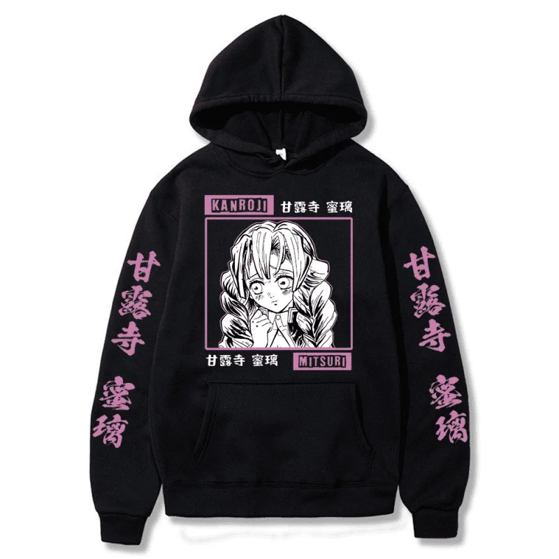 

Kanroji Mitsuri Printed Hoodie Men Unisex Sweatshirts Anime Harajuku Pullover Streetwear