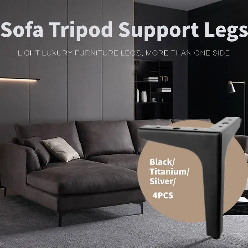 

4PCS Sofa Tripod Support Legs Furniture Cabinet Metal Legs Hardware TV Cabinet Tea Table Hardware Feet Sillas Patas Para Mueble