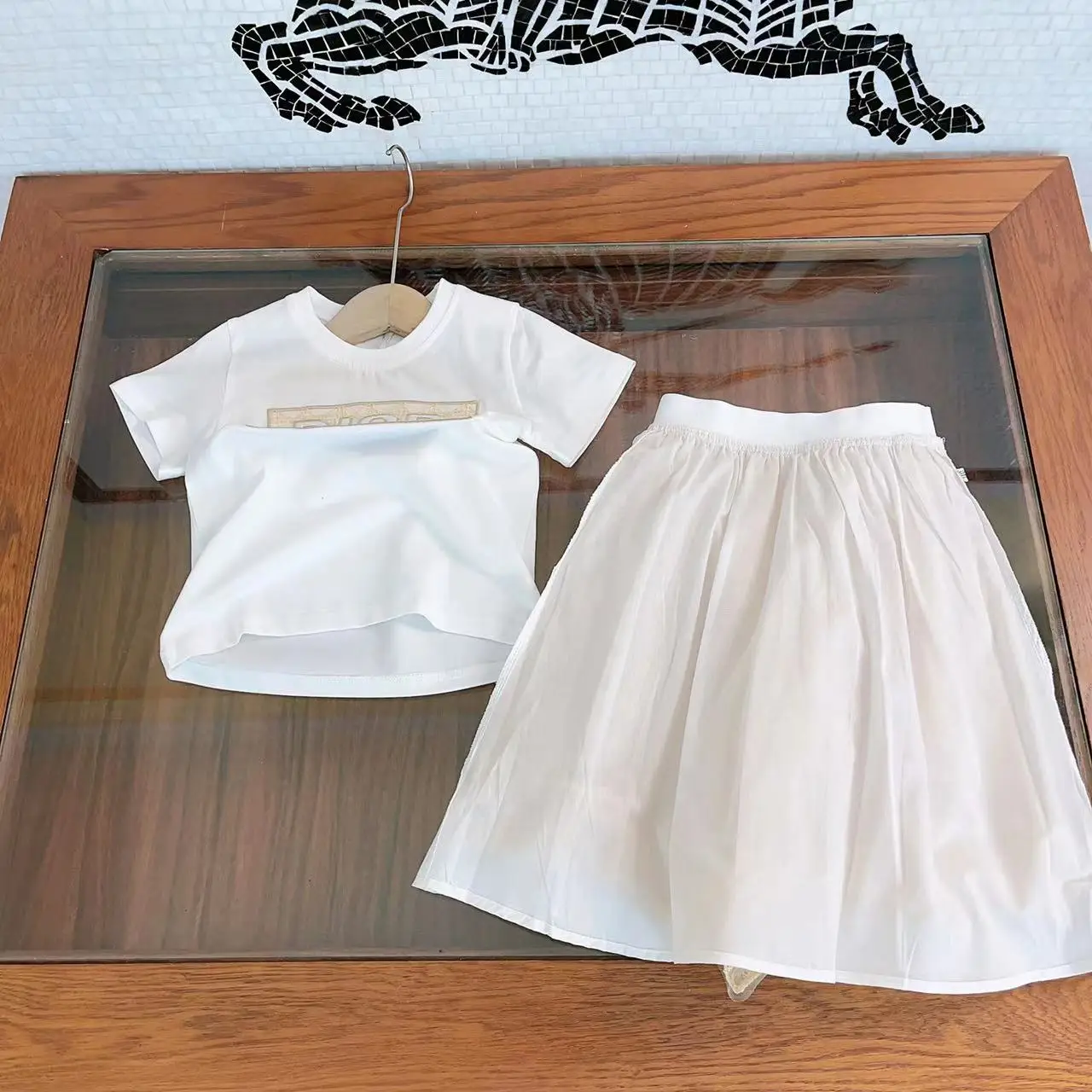 

Designer's children's clothing 2023 summer new sweet beauty children's small fresh five-pointed star print suit