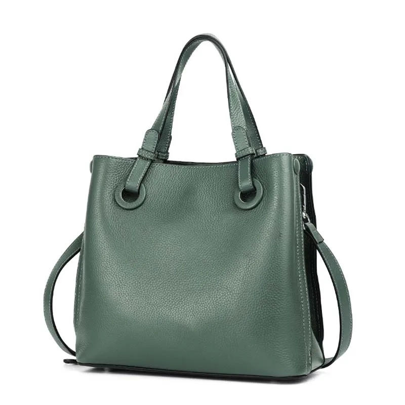 

Leather Women's Bags Luxury Handbags 2022 New Trendy Middle-aged Moms Single Shoulder Messenger Bags High Quality Bucket Bags