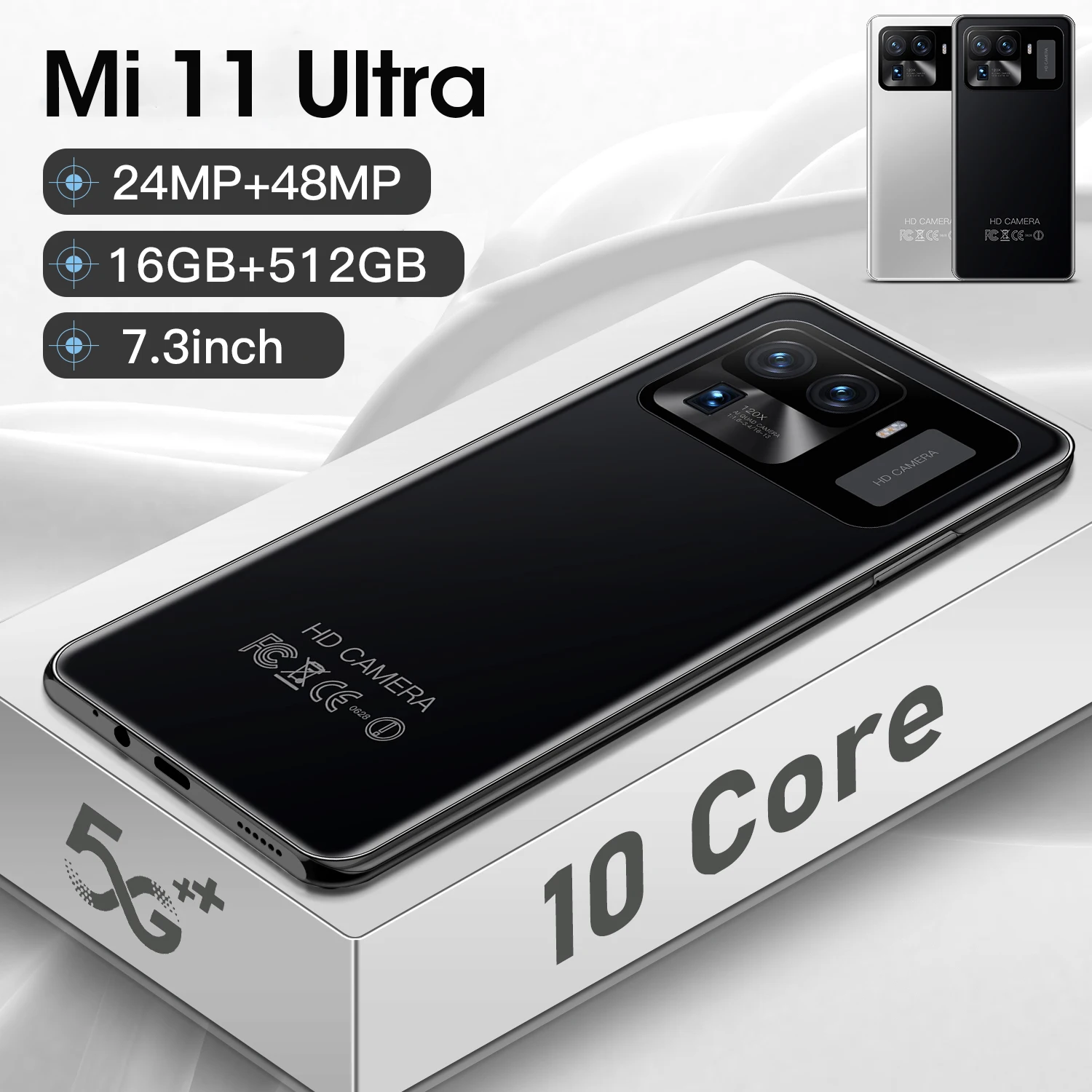 

New Original M11 Ultra Smartphone 16GB+512GB 10 Core 48MP Camera Celular 5G Version Android Cell phone 6800mAh Mobile Phones