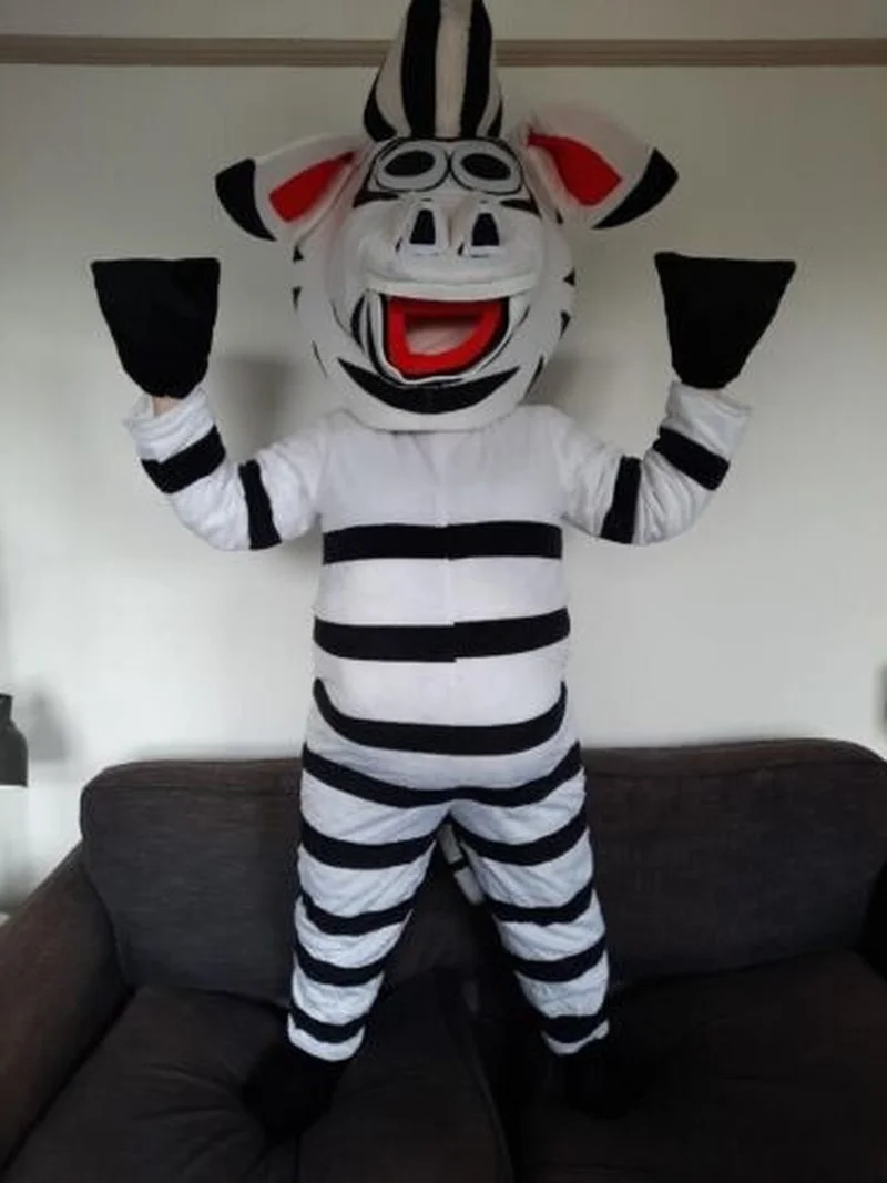 

Zebra Mascot Costume Ad Dress Fursuit Cosplay Cartoon Outfits Furry Suit Halloween Party Birthday Dress Up
