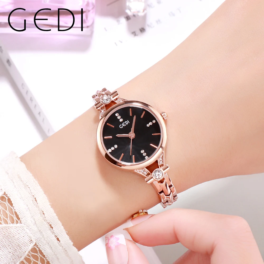Luxury Small Women Fashion Bracelet Watches 30M Waterproof Rose Gold Diamond Elegant Woman Watch Girls Gifts Relogio Feminino