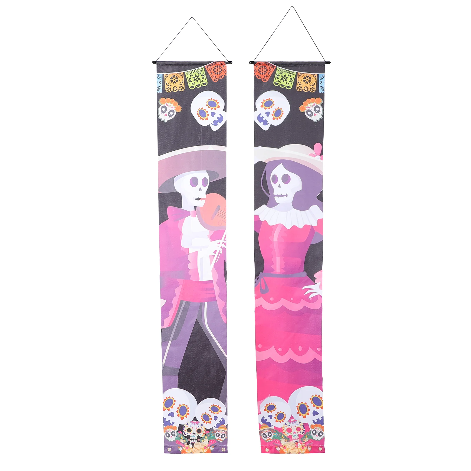 

Banner Door Day The Deadporch Sign Decor Fiesta Mexican Couplet Hanging Front Couplets Decorations Dia De Los Muertos Curtain
