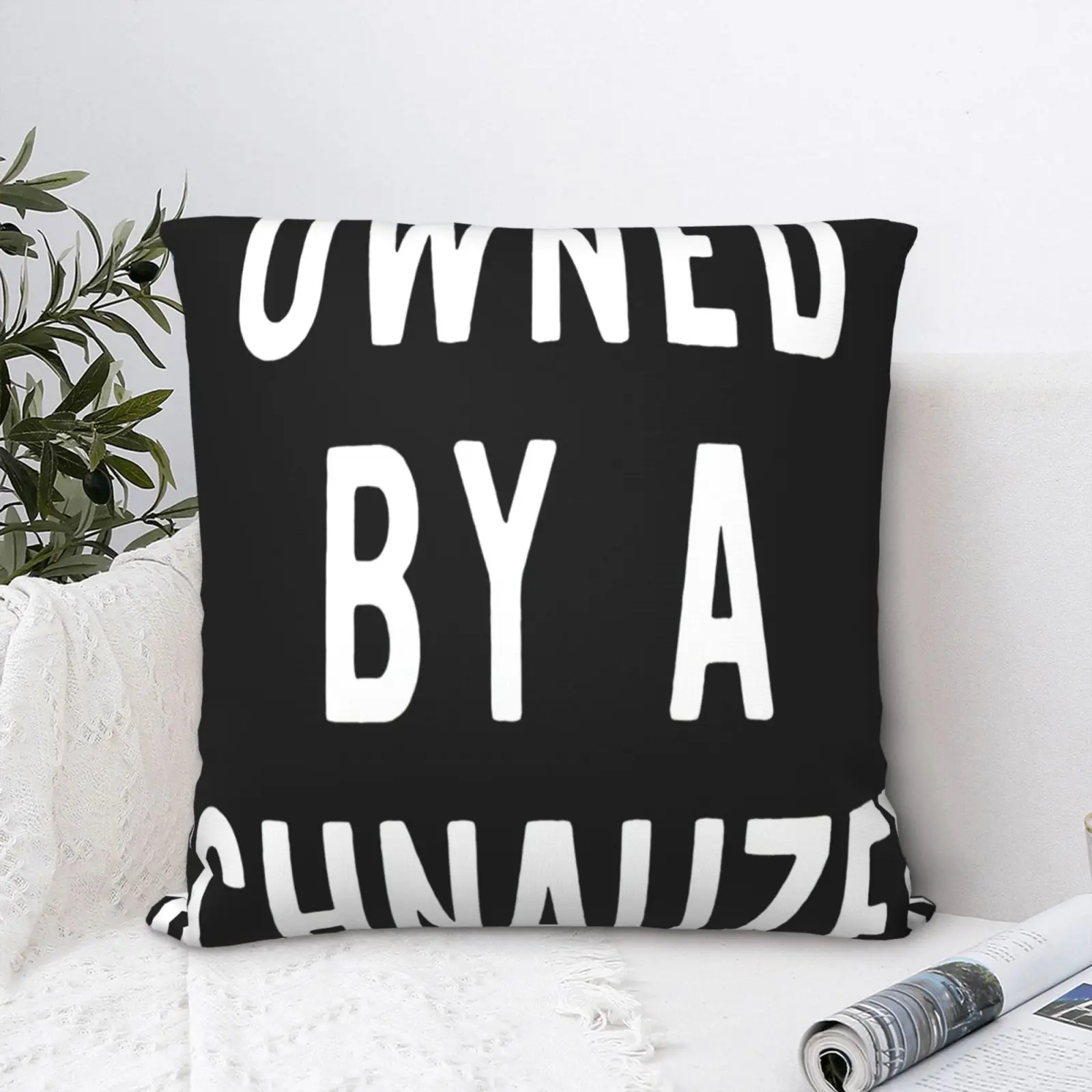 

Чехол для подушки, с изображением собаки шнауцера