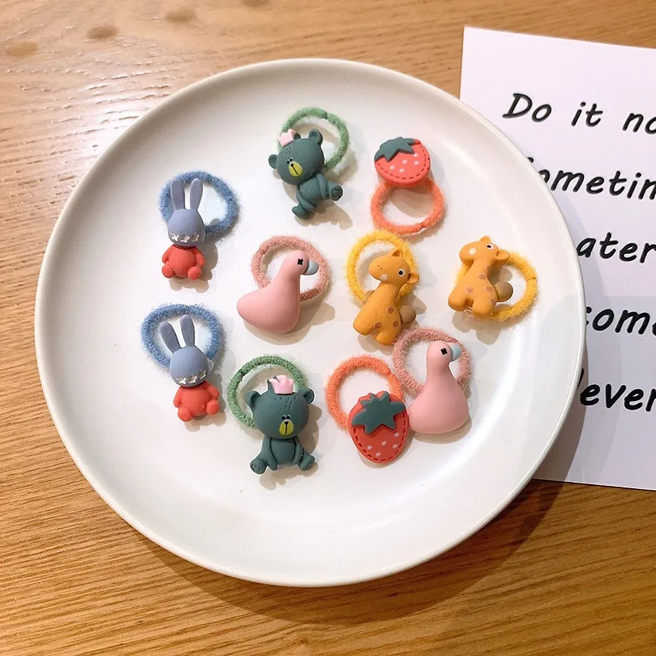 10 шт./упаковка Детские эластичные резинки для волос