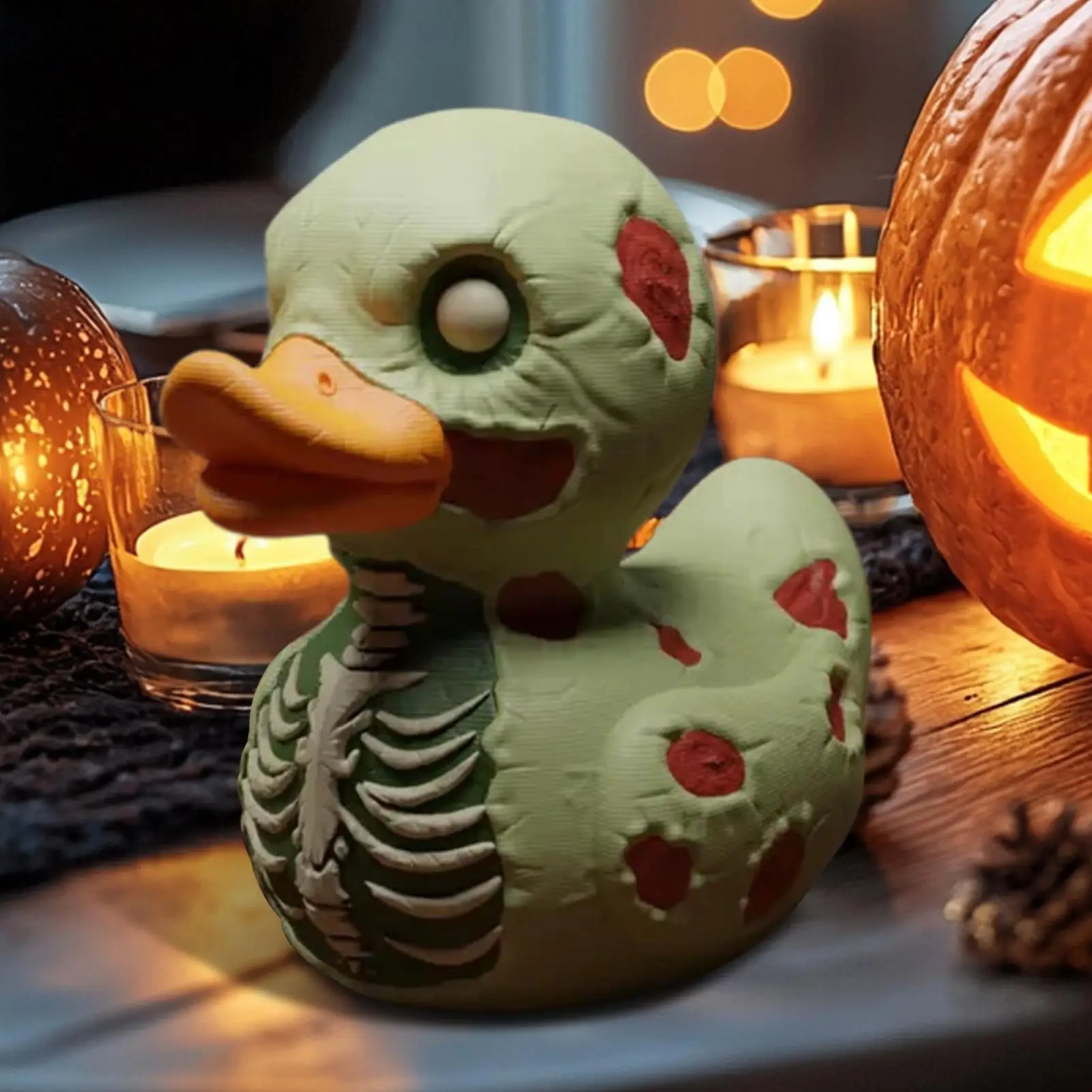 

Фигурка утки-зомби из резины