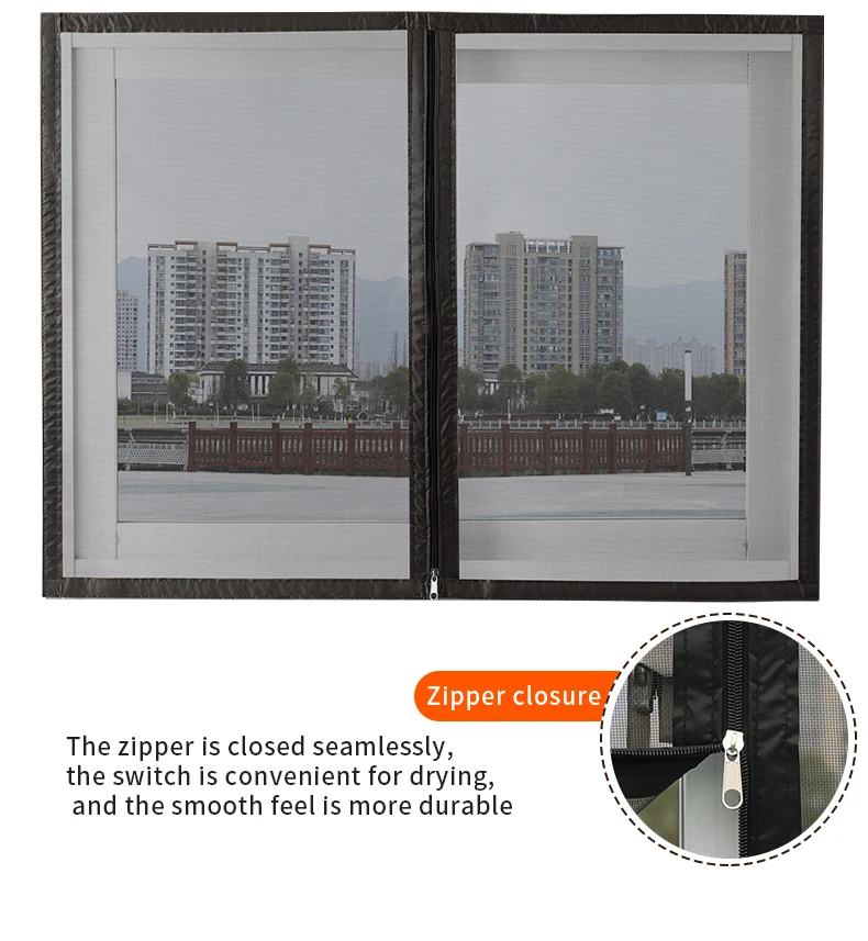 Размер под заказ москитная сетка для окон молния волшебная самоклеящаяся окна