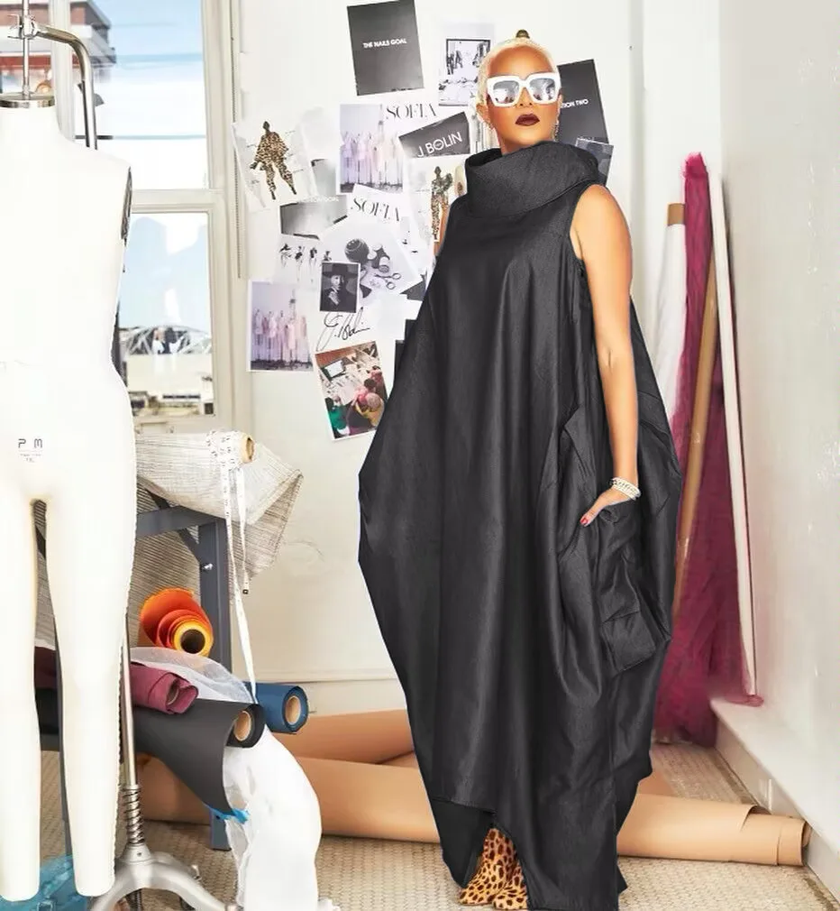Design Sleeveless Turtleneck Harem Pants Jumpsuit with Pocket Loose Casual Fashion Rompers Women Summer Overalls 2023
