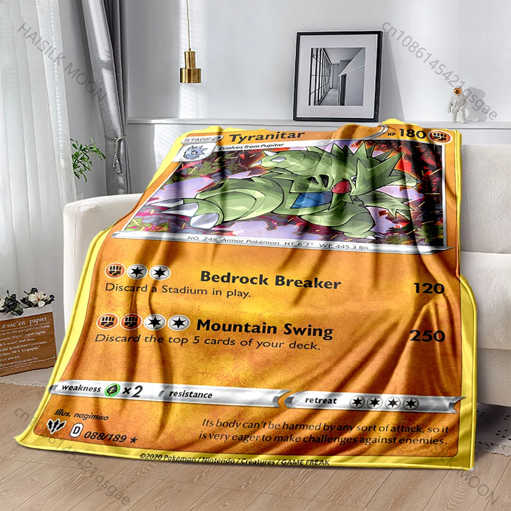 1 шт. одеяло с принтом покемонов детское для взрослых мягкое теплое постельное