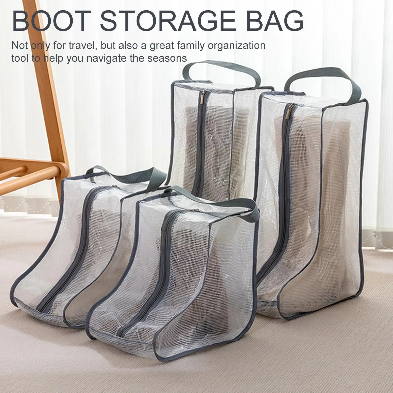 

Мешки для хранения высоких сапог, портативные пылезащитные высокие мешки для хранения обуви, Домашний Органайзер для переноски, большие ме...