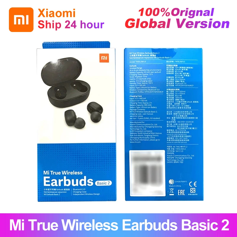 

Xiaomi Redmi AirDots 2 Basic Bluetooth Earphones Tru Wireless Headphone Fone Bluetooth 5.0 Original Tws Headset Gamer Earbuds