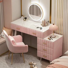 Organizer Kit Dressing Table Makeup Mirrors Toy European Luxury Dressing Table Led Lights Comfortable Penteadeira Furniture