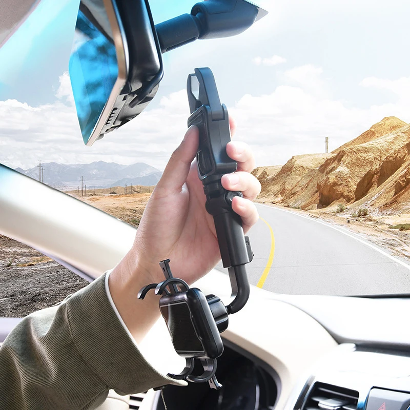 

1Pcs Car Rearview Mirror Mount Phone Holder For Dash Cam GPS Smartphone Stand