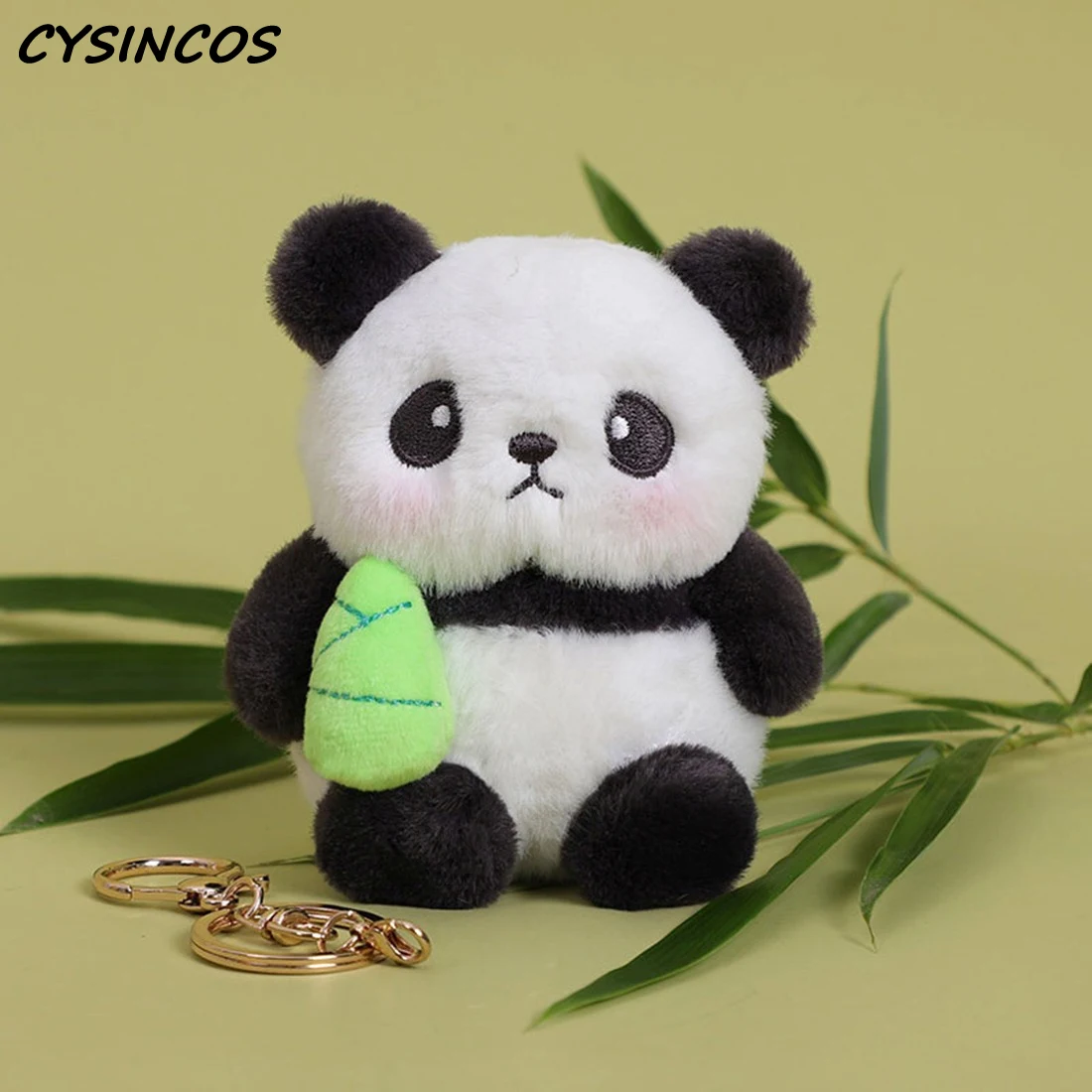 

Милая бамбуковая трубка панда в комплекте, подвеска в виде сумки, милая плюшевая кукла панда, плюшевый дизайн, подарок на день рождения, Рождественский подарок