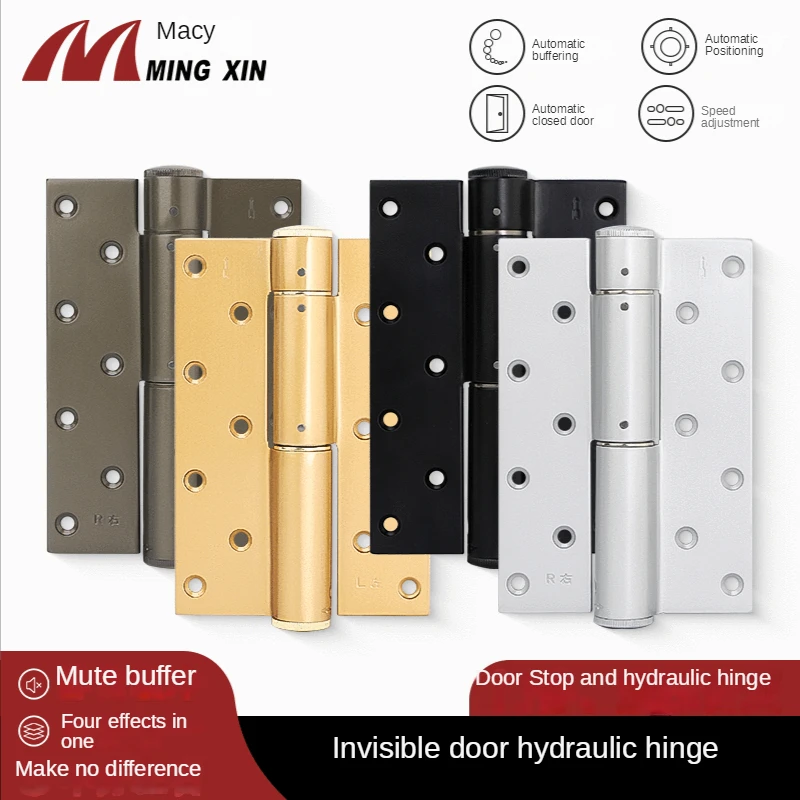 

Invisible Door Hinge 6 "hidden Door Buffer Hydraulic Hinge Door Close Automatic Closing Multifunctional Spring Hidden Door Hinge