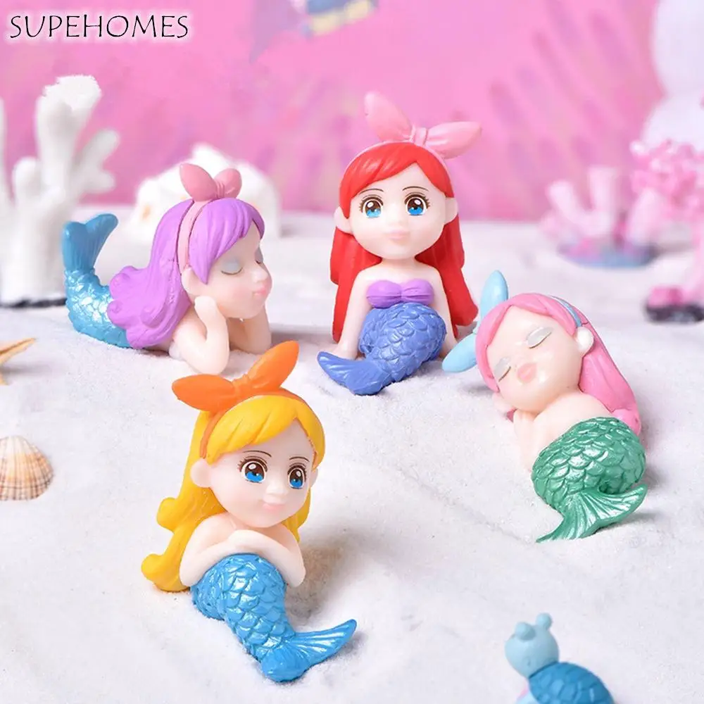 

Hairpin Table Fairy Garden Home Accessories Miniature Micro Landscape Mermaid Figurine Aquarium Decorative
