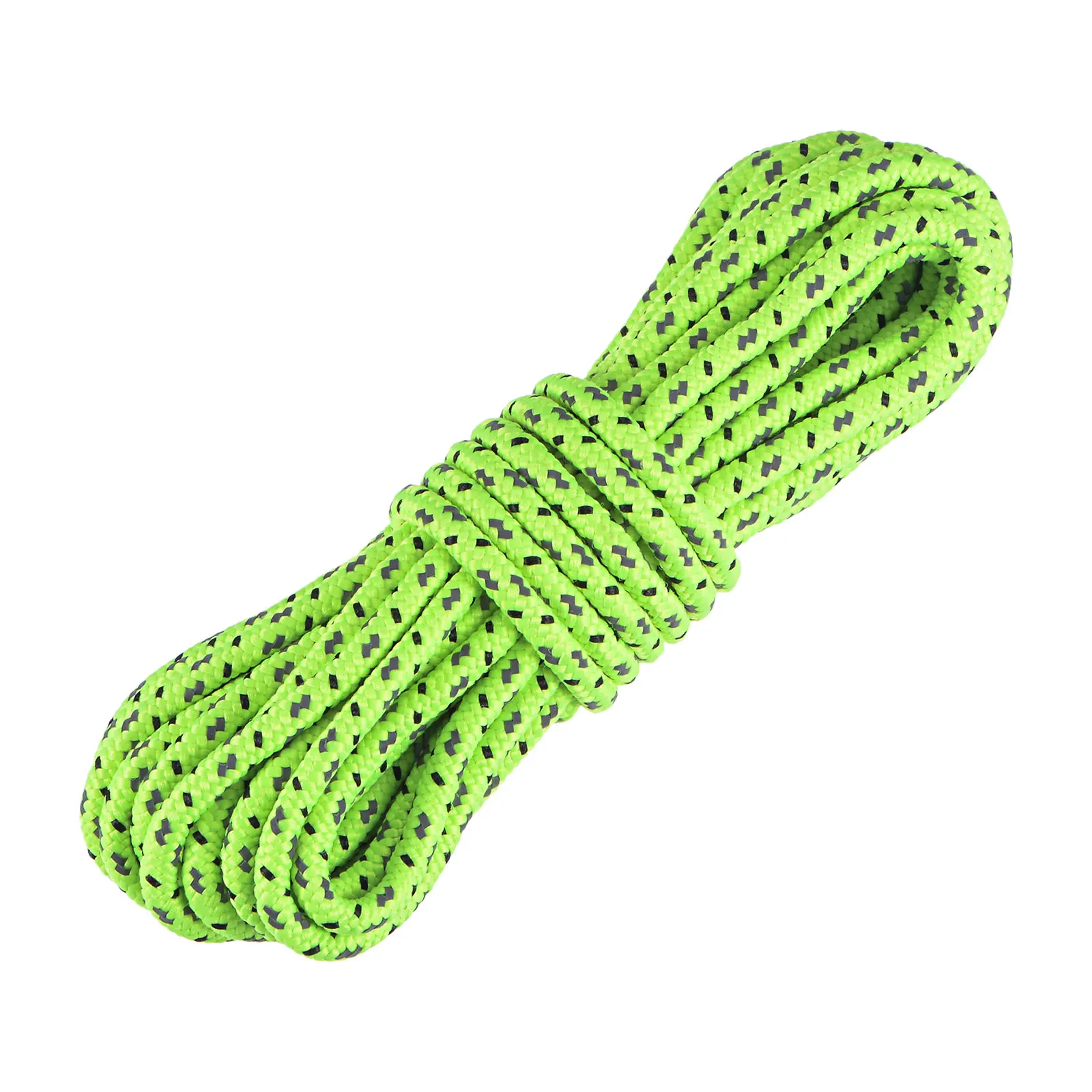 

uxcell Tent Rope 4mm 16.4ft Polyester Cord Fluorescent Reflective Green for Outdoor Camping Canopy