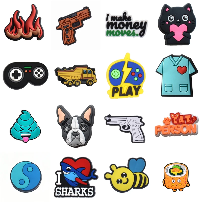 

Shoes Accessories Gifts Kids Women Charm Shoe Charms Set Jeans Decorations for Crocs Para Pins Wholesale Bulk Girl Boy Men Packs