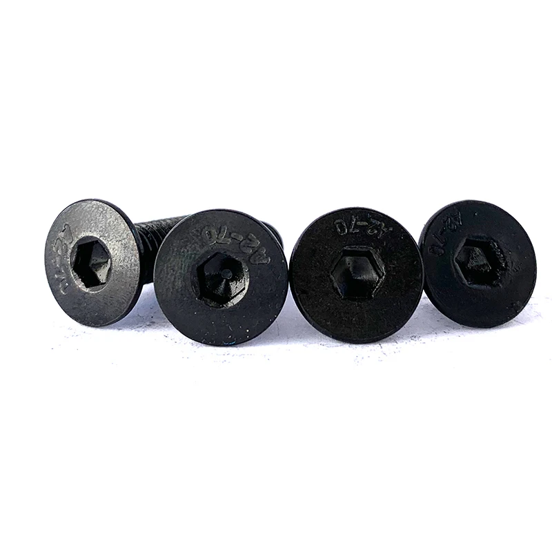 

10/100pc DIN7991 M2 M2.5 M3 M4 Black 304 Stainless Steel Hexagon Hex Socket Flat Countersunk Allen Head Screw Bolt Length 3-40mm