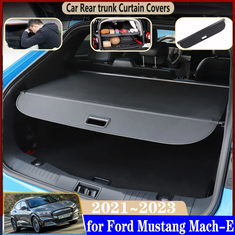

Car Trunk Curtain For Ford Mustang Mach E 2021 2022 2023 Auto Trunk Cargo Covers Rear Curtain Retractable Space Car Accessories