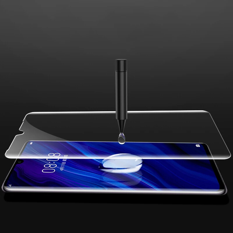 3D Full Glue UV Liquid Screen Protector For Huawei Mate 50 30 40 Pro Tempered Glass For Honor 30 Magic3 P30 P40 Pro Plus Film