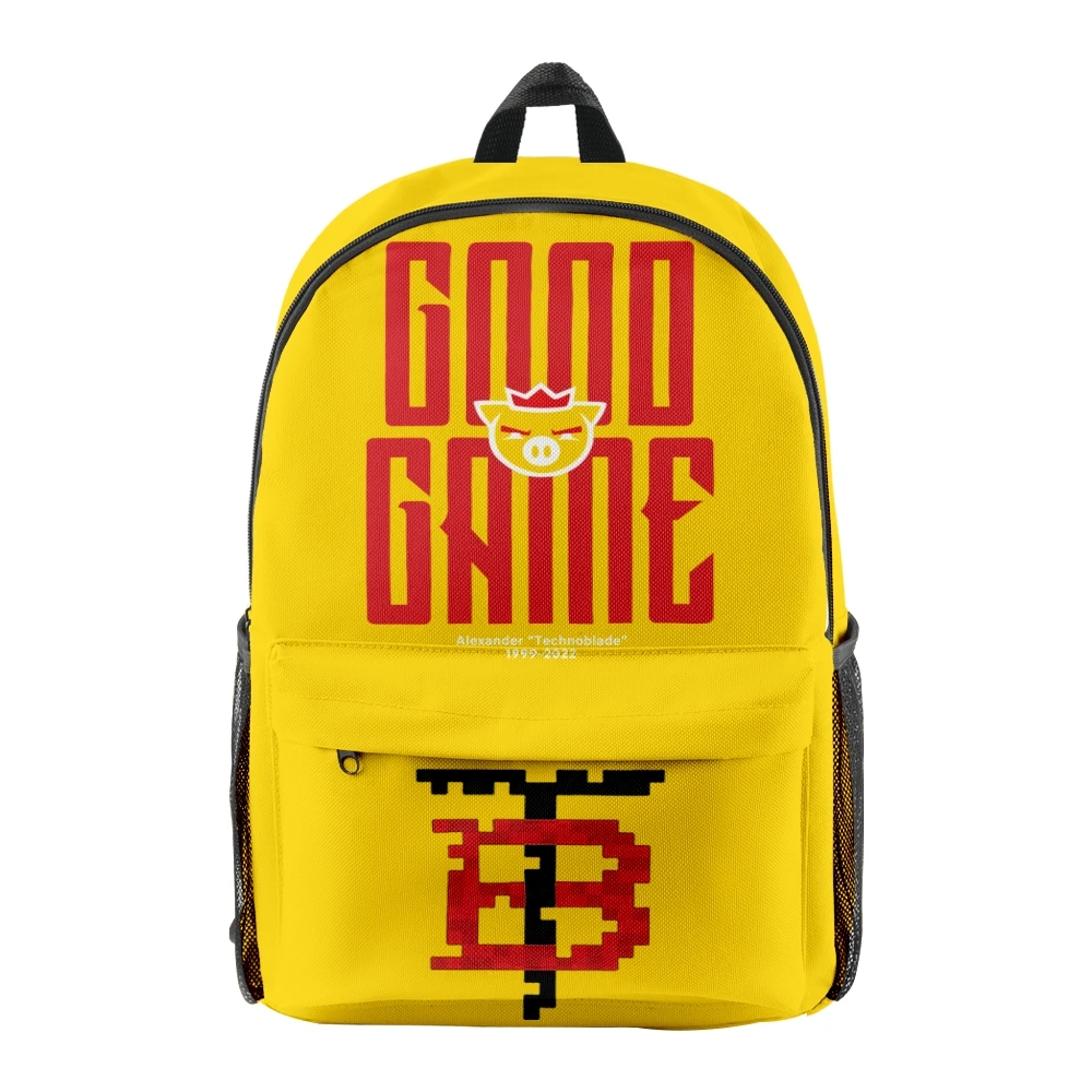 Technoblade Good Game Merch Backpack 2022 Casual Style School Bag Women Men Girls Boys Unisex Bag