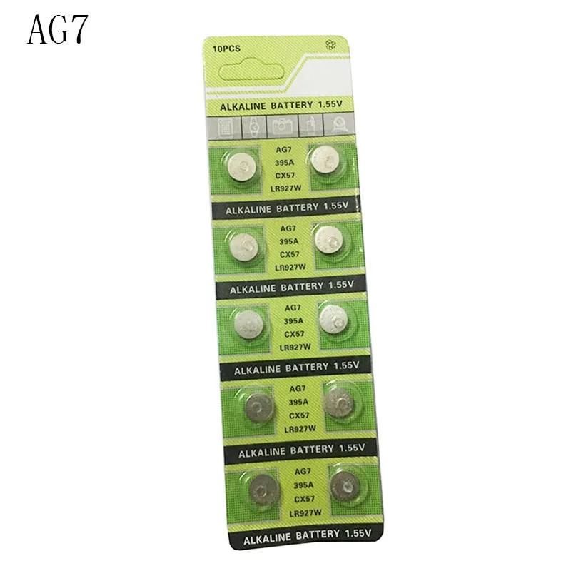 Щелочные батарейки AG7 LR927 395 SR927SW 195 399, 1,55 в | AliExpress
